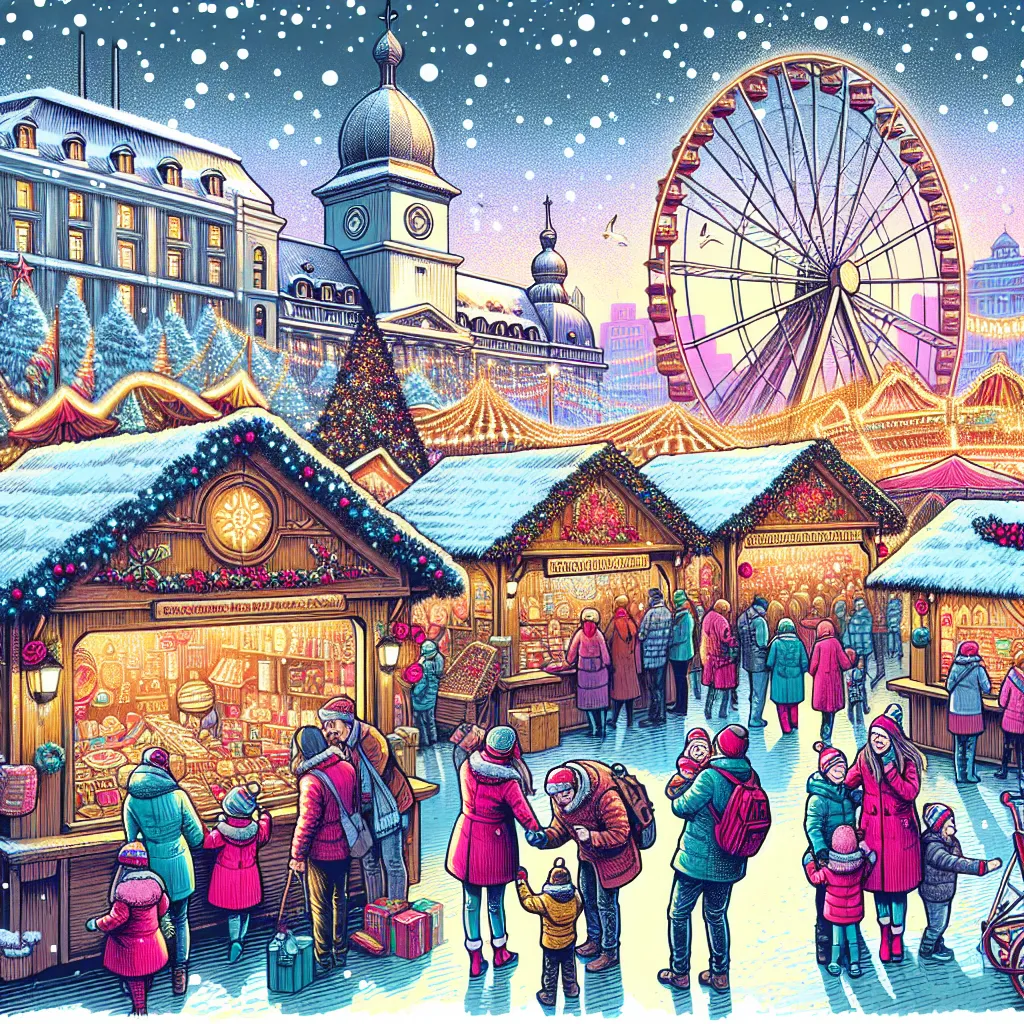 Weihnachtsmarkt in Bukarest auf dem Verfassungsplatz eröffnet